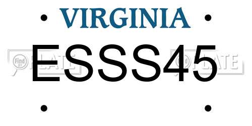 ESSS45 Virginia License Plate