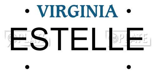 ESTELLE Virginia License Plate