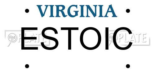ESTOIC Virginia License Plate