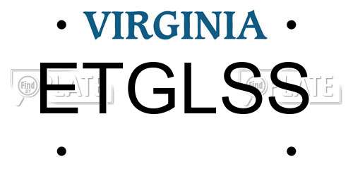 ETGLSS Virginia License Plate