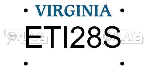 ETI28S Virginia License Plate