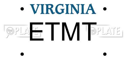 ETMT Virginia License Plate