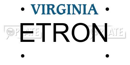 ETRON Virginia License Plate