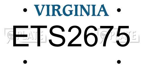 ETS2675 Virginia License Plate