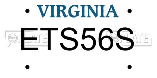 ETS56S Virginia License Plate