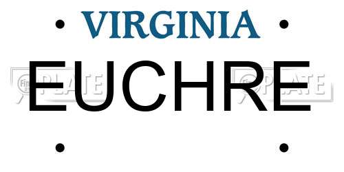 EUCHRE Virginia License Plate