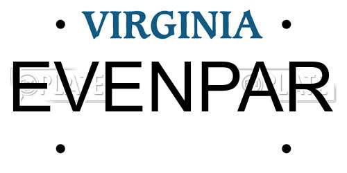 EVENPAR Virginia License Plate