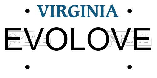 EVOLOVE Virginia License Plate