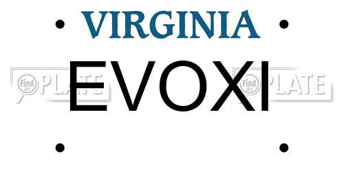 EVOXI Virginia License Plate
