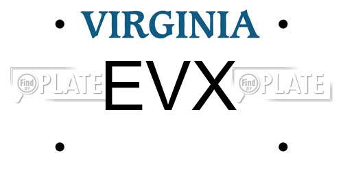 EVX Virginia License Plate