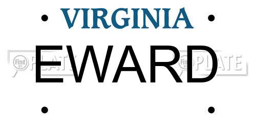 EWARD Virginia License Plate
