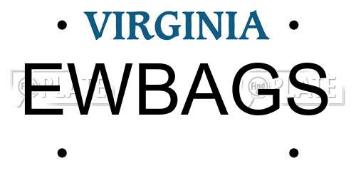 EWBAGS Virginia License Plate
