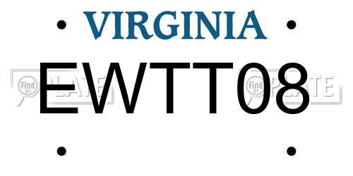 EWTT08 Virginia License Plate