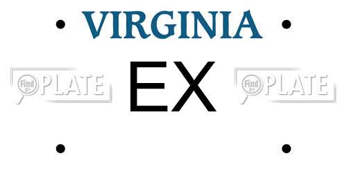 EX Virginia License Plate