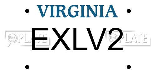 EXLV2 Virginia License Plate