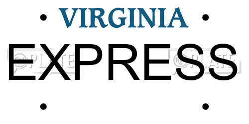 EXPRESS Virginia License Plate