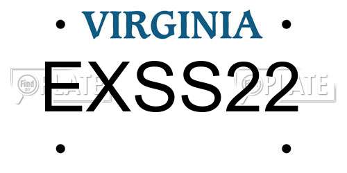 EXSS22 Virginia License Plate