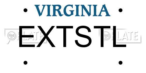 EXTSTL Virginia License Plate