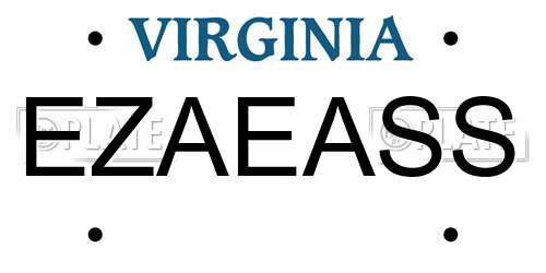 EZAEASS Virginia License Plate