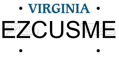 EZCUSME Virginia License Plate