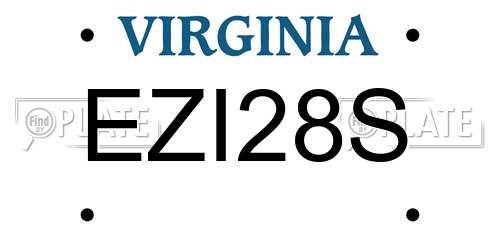 EZI28S Virginia License Plate