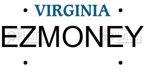 EZMONEY Virginia License Plate