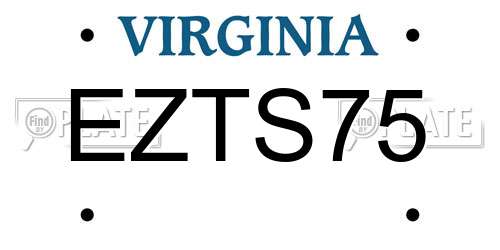EZTS75 Virginia License Plate