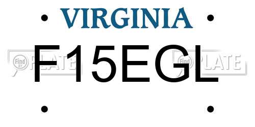 F15EGL Virginia License Plate