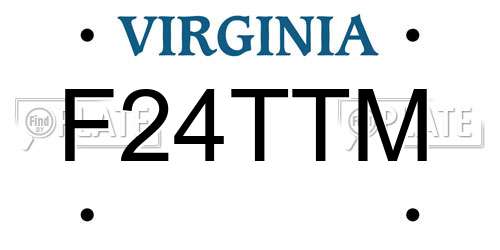 F24TTM Virginia License Plate