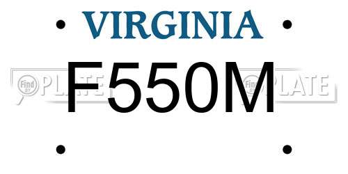 F550M Virginia License Plate