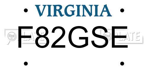 F82GSE Virginia License Plate