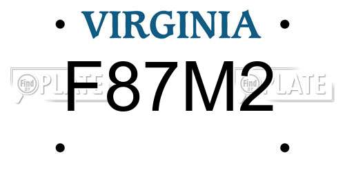 F87M2 Virginia License Plate