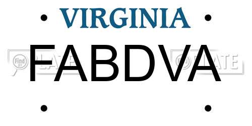FABDVA Virginia License Plate