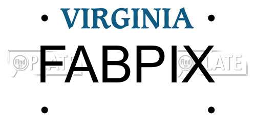 FABPIX Virginia License Plate