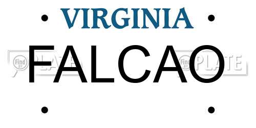 FALCAO Virginia License Plate