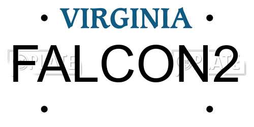 FALCON2 Virginia License Plate