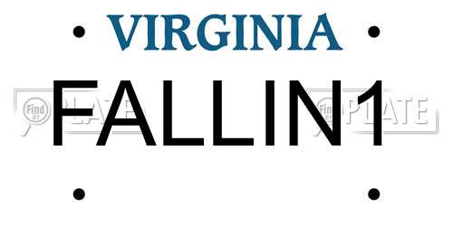 FALLIN1 Virginia License Plate