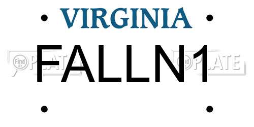 FALLN1 Virginia License Plate