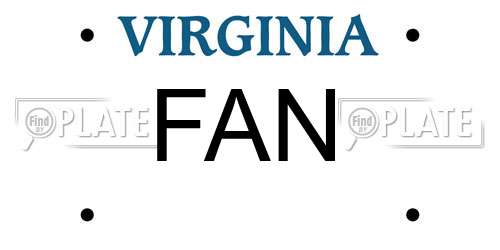FAN Virginia License Plate
