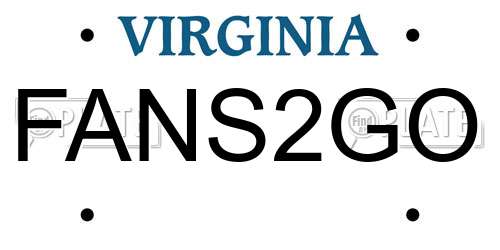 FANS2GO Virginia License Plate