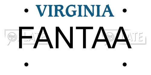 FANTAA Virginia License Plate