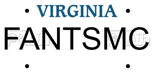 FANTSMC Virginia License Plate