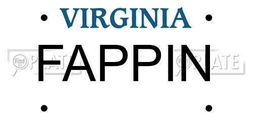 FAPPIN Virginia License Plate