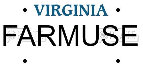 FARMUSE Virginia License Plate