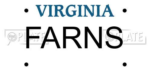 FARNS Virginia License Plate
