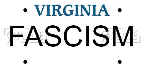 FASCISM Virginia License Plate