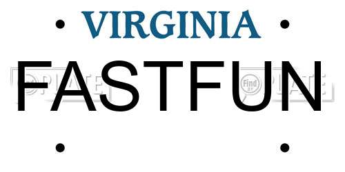 FASTFUN Virginia License Plate