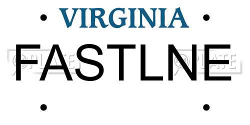 FASTLNE Virginia License Plate