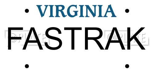 FASTRAK Virginia License Plate