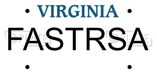 FASTRSA Virginia License Plate